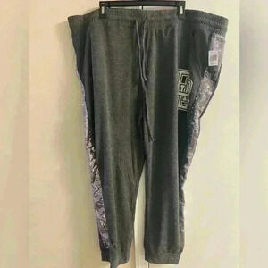 Disney dark grey jogger pants sequin side pockets drawstring. 2X. NWT.Retail:$54